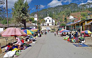 Main street and church of Ermera