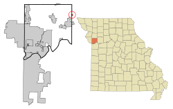 Location of Excelsior Estates, Missouri