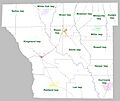 Cleveland County Arkansas 2010 Township Map large