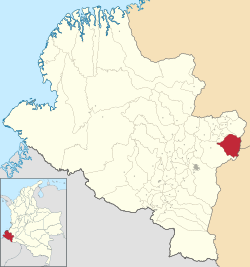 Location of the municipality and town of El Tablón in the Nariño Department of Colombia.