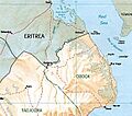 Djibouti-Eritrea border map