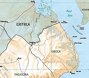 Djibouti-Eritrea border map