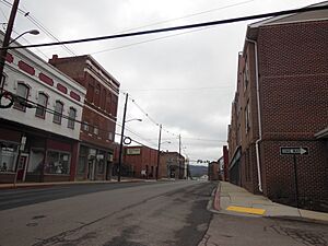 Downtown Lonaconing, Maryland - looking north up Main St. (Rt. 36) towards Douglas Ave.