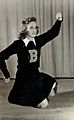 Eva Marie Saint in her cheerleader uniform in Bethlehem Central High School, 1942