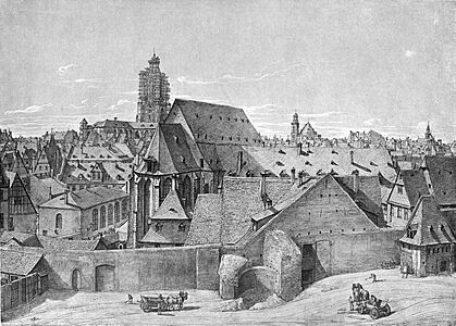 Frankfurt Am Main-Peter Becker-BAAF-032-Aussicht vom Steinernen Haus in der Judengasse nach Westen-1872
