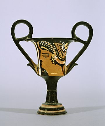 Greek - Red-Figure Kantharos (Drinking Vessel) with Female Head - Walters 482763 - View A