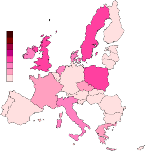 IND-DEM percentage map 20-23 July 2004