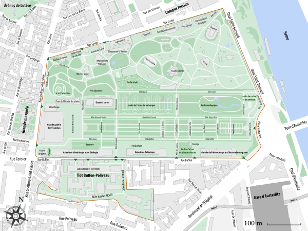 Jardin des plantes de Paris - OpenStreetMap 2020