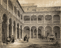 Jenaro Pérez Villaamil (España artística y monumental, 1850) Palacio Arzobispal de Alcalá de Henares, patio de Fonseca