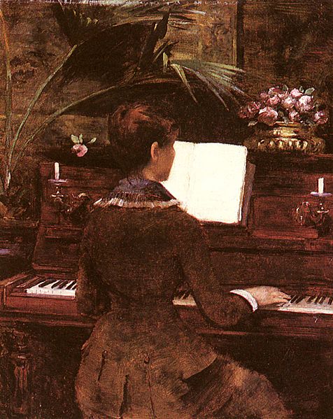 L. Abbéma Au Piano