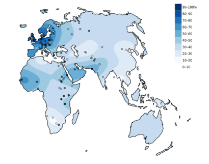Lactose tolerance in the Old World