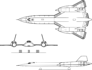 Lockheed SR-71A 3view