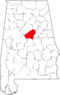 Map of Alabama highlighting Shelby County.svg