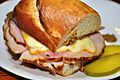 Mmm...hot ham and cheese with homemade mustard (4970848133).jpg
