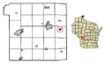 Monroe County Wisconsin Incorporated and Unincorporated areas Oakdale Highlighted