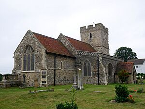 Northeast View of the Church of Saint Mary and Saint Peter, Wennington.jpg