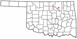 Location of Hominy, Oklahoma