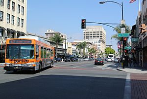 Old Town Pasadena and Metro Local bus