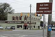 Old Town sign, Brunswick, Georgia, USA