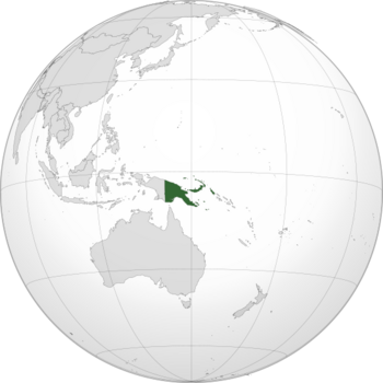 Location of  Papua New Guinea  (green)