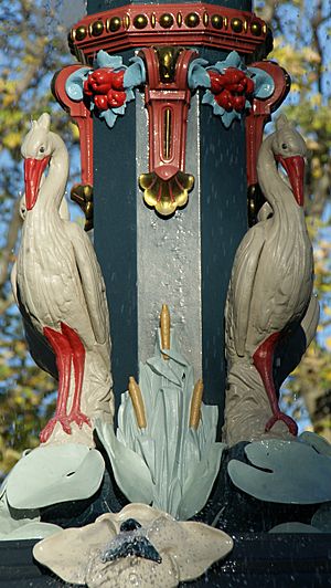 Peacock Fountain detail