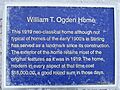 Plaque at William T. Ogden House