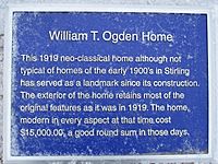 Plaque at William T. Ogden House