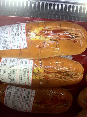 Prepared spaghetti sandwiches