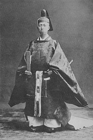 Prince Mikasa Takahito wearing Sokutai
