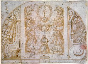 Proyecto de remate para un retablo con alegoría de la Venerable Orden Tercera by Antonio García Reinoso