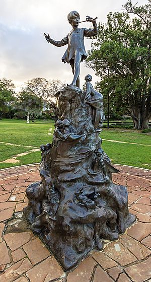 Public Art - Peter Pan Statue in Queens Gardens Perth