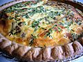 Quiche with carmelized onions