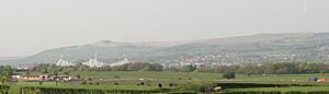Reebok stadium with Rivington Pike in background - panoramio