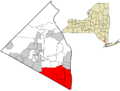 Rockland County New York incorporated and unincorporated areas Orangetown highlighted