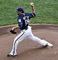 Shaun Marcum at Miller Park, Milwaukee, Wisconsin - 20110612