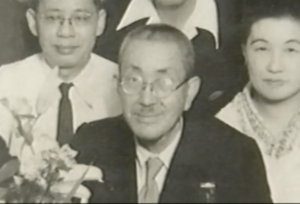 Shiro Ishii at a reunion party of Unit 731 members after the war