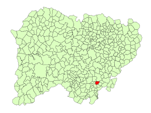 Location of Fuentes de Béjar
