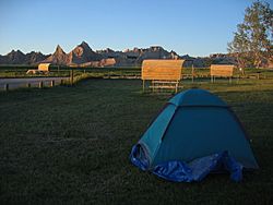 Tenting Badlands South Dakota