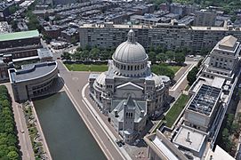 The First Church of Christ, Scientist, Boston, aerial shot (2), 19 July 2011
