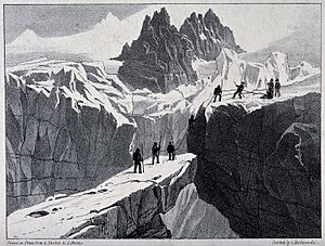 The ascent of Mont Blanc by John Auldjo's party in 1827; mou Wellcome V0025171