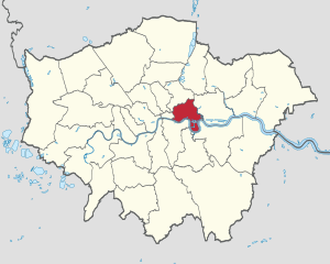 Tower Hamlets shown within Greater London
