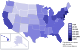 US 2000 census population density map by state