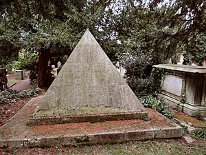 Walton-on-Thames, St Mary's Churchyard, pyramid shaped monument, Sir John Frederick and wife