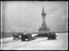 War memorial commemorating soldiers who fell in the South African War with cannon in the foreground, The Oval, Dunedin, under snow ATLIB 303147.png