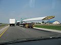 Wind turbine blade transport I-35