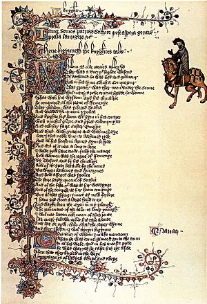 Ellesmere Manuscript Knight Portrait